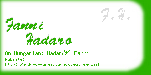 fanni hadaro business card